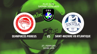 CL Männer: Olympiacos Piraeus vs. Saint-Nazaire VB Atlantique