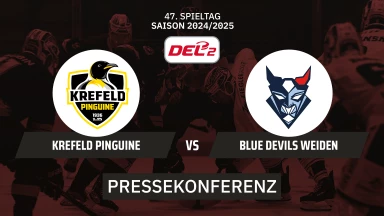 DEL2: Krefeld Pinguine vs. Blue Devils Weiden  | Pressekonferenz