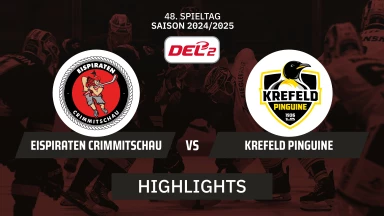 DEL2: Eispiraten Crimmitschau vs. Krefeld Pinguine I Highlights