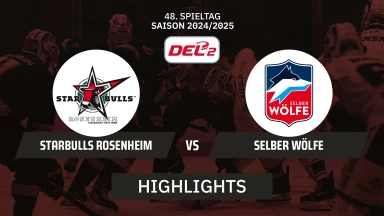 DEL2: Starbulls Rosenheim vs. Selber Wölfe I Highlights