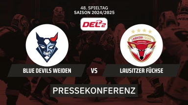 DEL2: Blue Devils Weiden vs. Lausitzer Füchse I Pressekonferenz