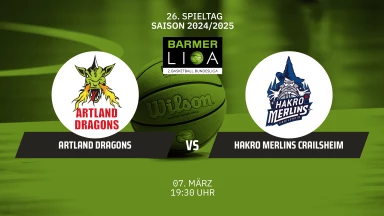 ProA: Artland Dragons vs. HAKRO Merlins Crailsheim