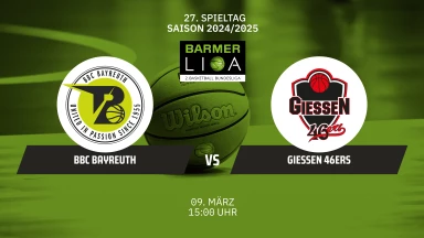 ProA: BBC Bayreuth vs. GIESSEN 46ers