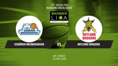 ProA: Eisbären Bremerhaven vs. Artland Dragons