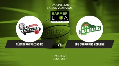 ProA: Nürnberg Falcons BC vs. EPG Guardians Koblenz