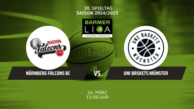 ProA: Nürnberg Falcons BC vs. Uni Baskets Münster