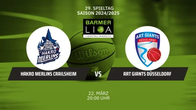ProA: HAKRO Merlins Crailsheim vs. ART Giants Düsseldorf