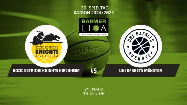 ProA: Bozic Estriche Knights Kirchheim vs. Uni Baskets Münster