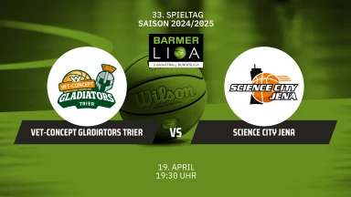 ProA: VET-CONCEPT Gladiators Trier vs. Science City Jena