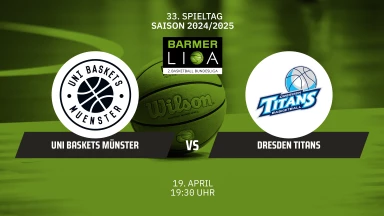 ProA: Uni Baskets Münster vs. Dresden Titans