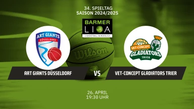 ProA: ART Giants Düsseldorf vs. VET-CONCEPT Gladiators Trier
