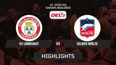 DEL2: EV Landshut vs. Selber Wölfe I Highlights