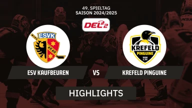 DEL2: ESV Kaufbeuren vs. Krefeld Pinguine I Highlights