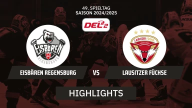 DEL2: Eisbären Regensburg vs. Lausitzer Füchse I Highlights
