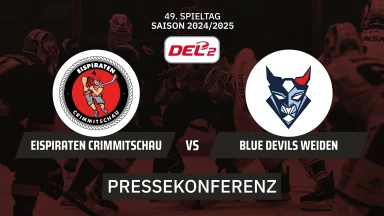 DEL2: Eispiraten Crimmitschau vs. Blue Devils Weiden I Pressekonferenz