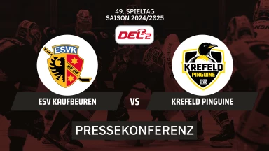 DEL2: ESV Kaufbeuren vs. Krefeld Pinguine I Pressekonferenz