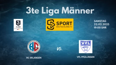 3. Liga: Staffel Süd - HC Erlangen II vs. VfL Pfullingen