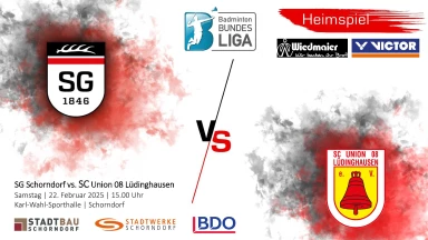 1. Badminton-Bundesliga: SG Schorndorf vs. 	SC Union 08 Lüdinghausen - Court 1