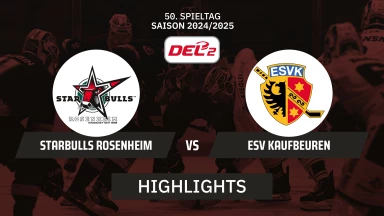 DEL2: Starbulls Rosenheim vs ESV Kaufbeuren | Highlights
