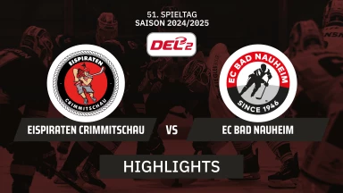 DEL2: Eispiraten Crimmitschau vs. EC Bad Nauheim I Highlights