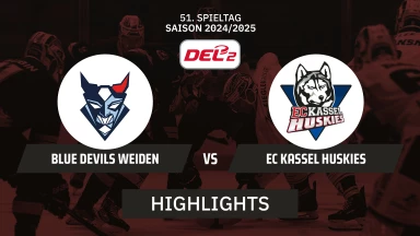DEL2: Blue Devils Weiden vs. EC Kassel Huskies I Highlights