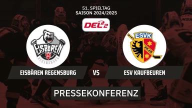 DEL2: Eisbären Regensburg vs. ESV Kaufbeuren I Pressekonferenz