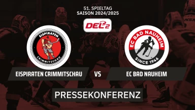 DEL2: Eispiraten Crimmitschau vs. EC Bad Nauheim I Pressekonferenz