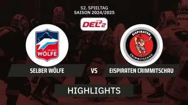 DEL2: Selber Wölfe vs. Eispiraten Crimmitschau I Highlights