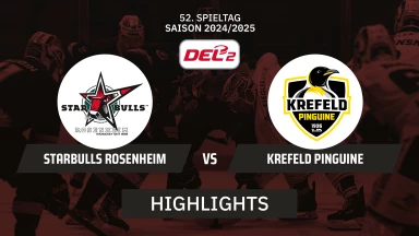 DEL2: Starbulls Rosenheim vs. Krefeld Pinguine I Highlights