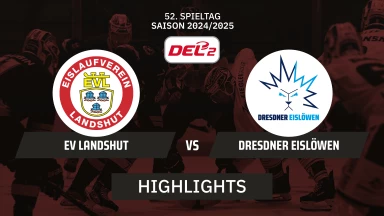DEL2: EV Landshut vs. Dresdner Eislöwen I Highlights