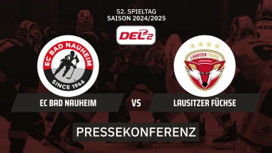 DEL2: EC Bad Nauheim vs. Lausitzer Füchse I Pressekonferenz
