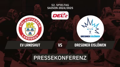 DEL2: EV Landshut vs. Dresdner Eislöwen I Pressekonferenz