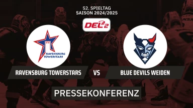 DEL2: Ravensburg Towerstars vs. Blue Devils Weiden I Pressekonferenz