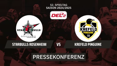 DEL2: Starbulls Rosenheim vs. Krefeld Pinguine I Pressekonferenz