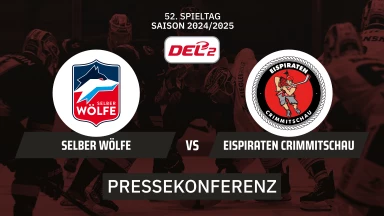 DEL2: Selber Wölfe vs. Eispiraten Crimmitschau I Pressekonferenz