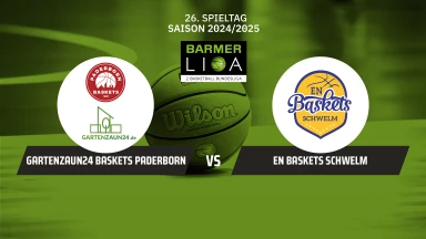 ProB Nord: Gartenzaun24 Baskets Paderborn vs. EN BASKETS Schwelm