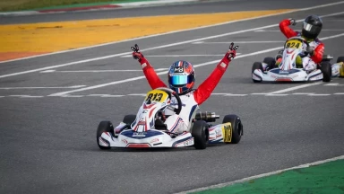 Rasende Kinder beim Karting des Champions of the Future Academy Program