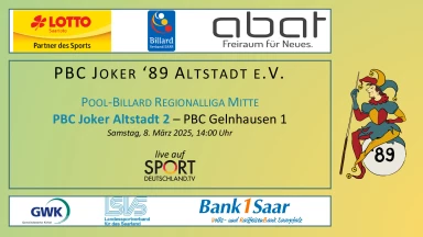 PBC Joker Altstadt 2 - PBC Gelnhausen 1 | Pool-Billard Regionalliga Mitte
