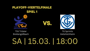 PLAYOFF-Halbfinale: TSV Tröster Breitengüßbach gegen TG SPRINTIS Veitshöchheim