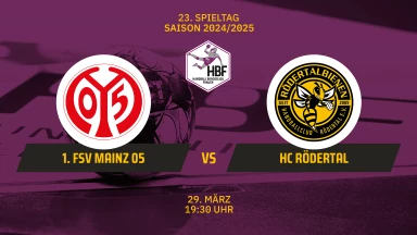 2. HBF: 1. FSV Mainz 05 vs. HC Rödertal