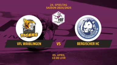 2. HBF: VfL Waiblingen vs. Bergischer HC