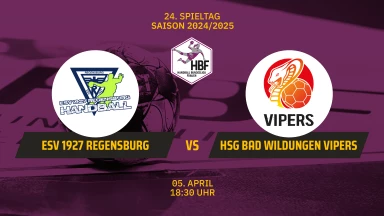 2. HBF: ESV 1927 Regensburg vs. HSG Bad Wildungen Vipers