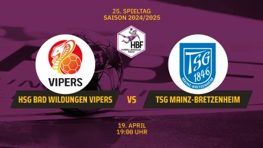 2. HBF: HSG Bad Wildungen Vipers vs. TSG 1846 Mainz-Bretzenheim