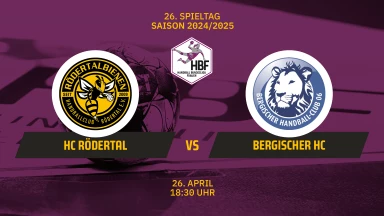 2. HBF: HC Rödertal vs. Bergischer HC