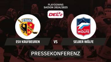 DEL2 Playdowns: ESV Kaufbeuren vs. Selber Wölfe - Spiel 5 I Pressekonferenz