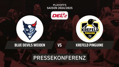 DEL2 Playoffs: Blue Devils Weiden vs. Krefeld Pinguine - Viertelfinale - Spiel 4 I Pressekonferenz