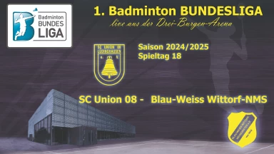 1. Badminton BL: SC Union 08 Lüdinghausen - Blau-Weiss Wittorf-NMS - Court 1