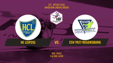 2. HBF: HC Leipzig vs. ESV 1927 Regensburg