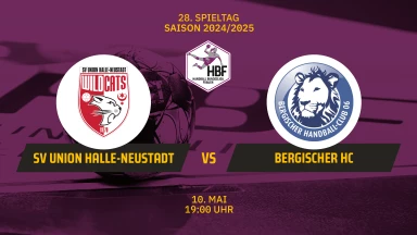 2. HBF: SV Union Halle-Neustadt vs. Bergischer HC