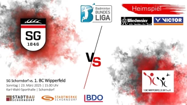1. Badminton-Bundesliga: SG Schorndorf vs. 1. BC Wipperfeld - Court 1
